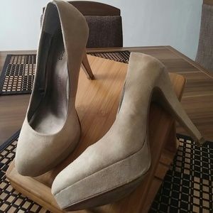 SOLD IN BUNDLE!! Maurices Beige Suede Heels