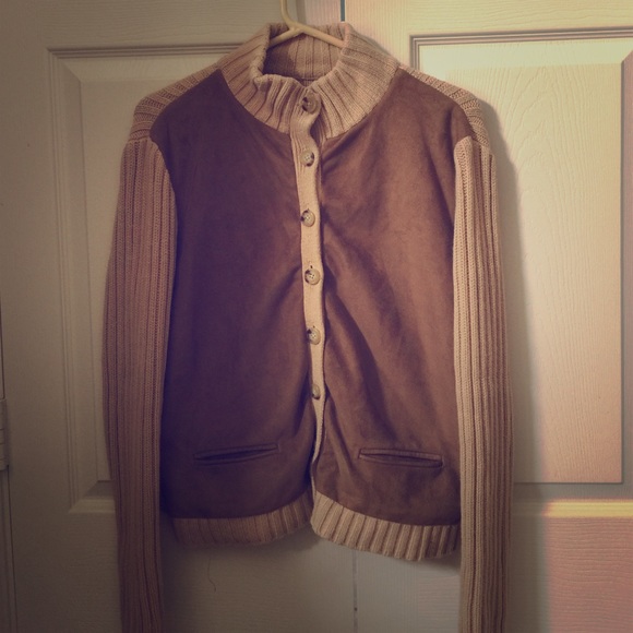 Ralph Lauren suede sweater jacket