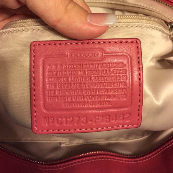 Beautiful Pink Leather Coach Purse - Picture 3 of 3