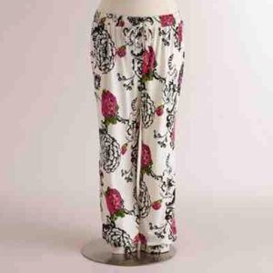 Black & Pink Floral Laurent Pajama Pants