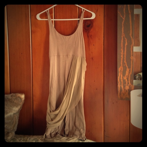 Alice + Olivia base mini dress in taupe XS
