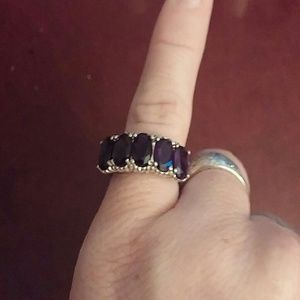 Amethyst s silver ring
