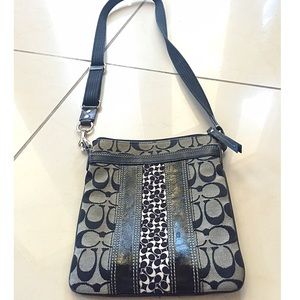 Black on black Coach purse