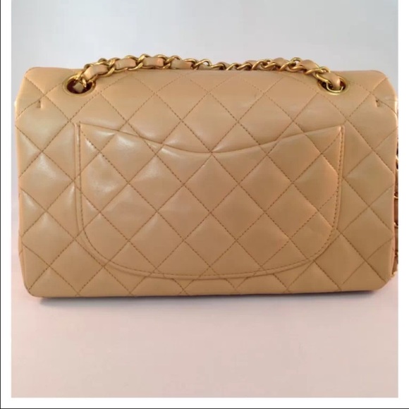 SOLD OUT Chanel LambSkin small flap bag in beige - Picture 2 of 4