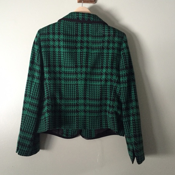 Green Houndstooth Blazer - Picture 4 of 4