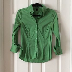 Green long sleeve dress shirt