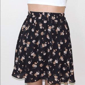 Black Flower Skirt