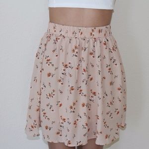 Beige Flower Skirt