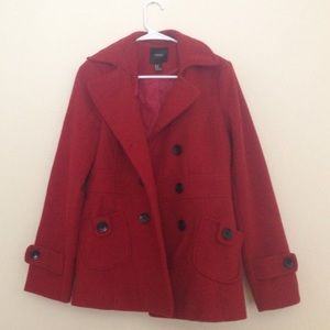 Forever 21 peacoat in red