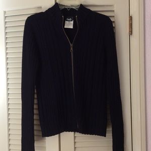 ✨REDUCED✨Dolce & Gabbana navy blue zip- up sweater