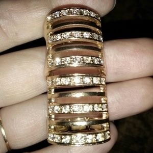 Gold knuckle ring