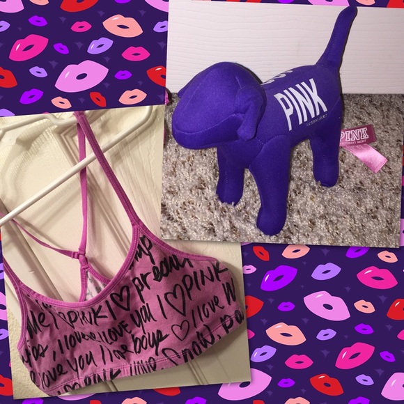 PINK Victoria's Secret Accessories - PINK Sports Bra and dog