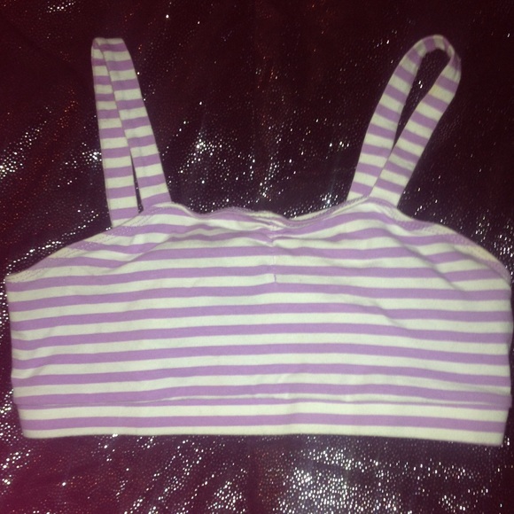 Purple and white XS bra or undershirt covering