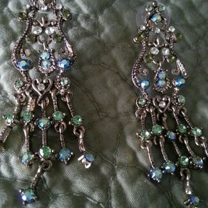 Vintage crystal dangle earrings