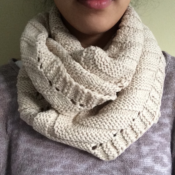 Beige Circle Scarf
