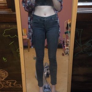 Grey American Eagle Skinny Jeans