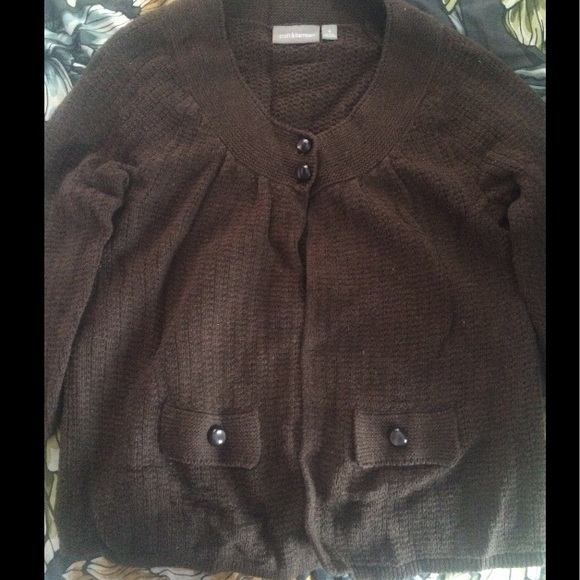 Brown knit cardigan