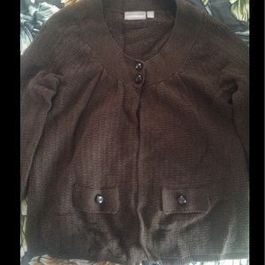 Brown knit cardigan