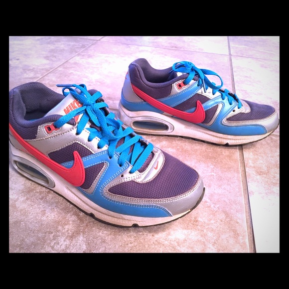 Gray, pink, turquoise and white Nike Airs