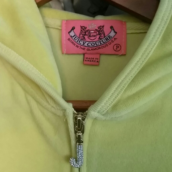 Yellow Juicy Couture velour hoodie