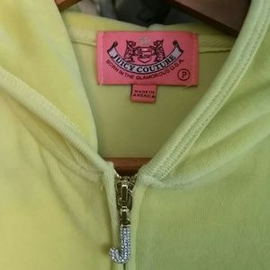 Yellow Juicy Couture velour hoodie