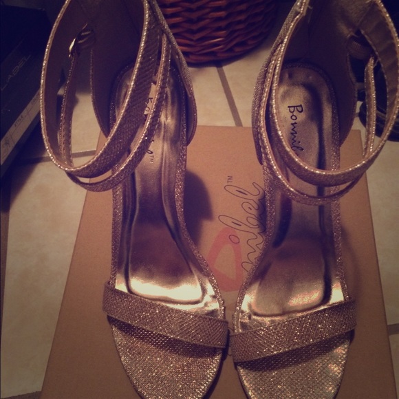 Sparkly champagne heels