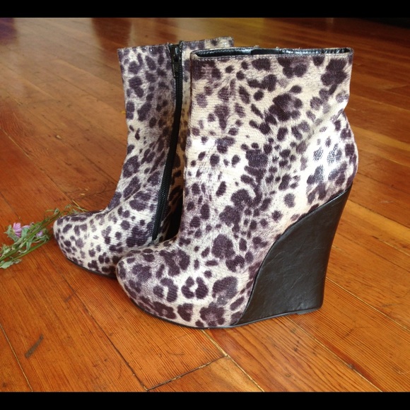 Leopard Platform Wedges