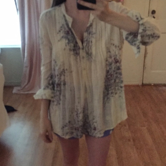 Rebecca Taylor cotton blend blouse/tunic