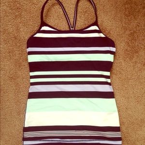 RARE Lululemon striped power y size 4
