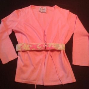 Pink Lilly Pulitzer Blouse & Lilly Pulitzer Belt