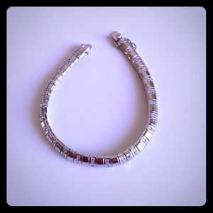 Sterling silver and CZ bracelet NEW 7.5 inches