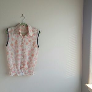 *Free w/purchase* Vintage Floral Chiffon Shirt *Free w/purchase* Vintage Floral Chiffon Shirt