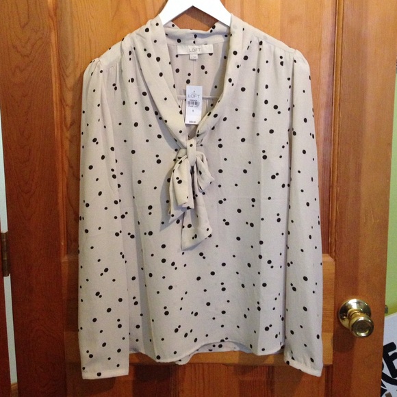 Loft polka dot blouse