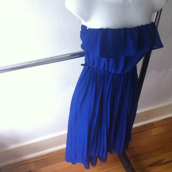 Blue Asymmetrical / High-Low Minimi USA Dress