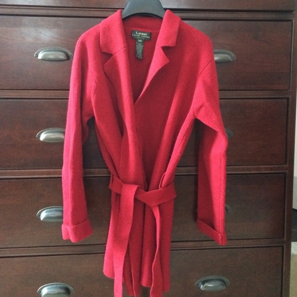 Ralph Lauren red wrap sweater