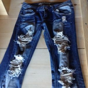 Machine Distressed Jeans
