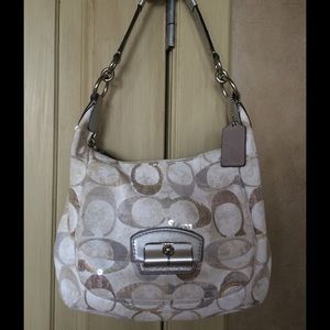 COACH Kristin Embossed Signature Crossbody Hobo