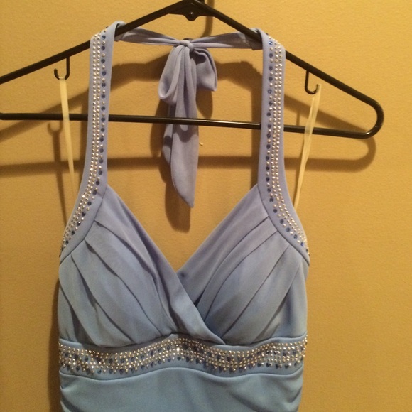 Trixxi Columbia Blue Dress - Picture 2 of 3