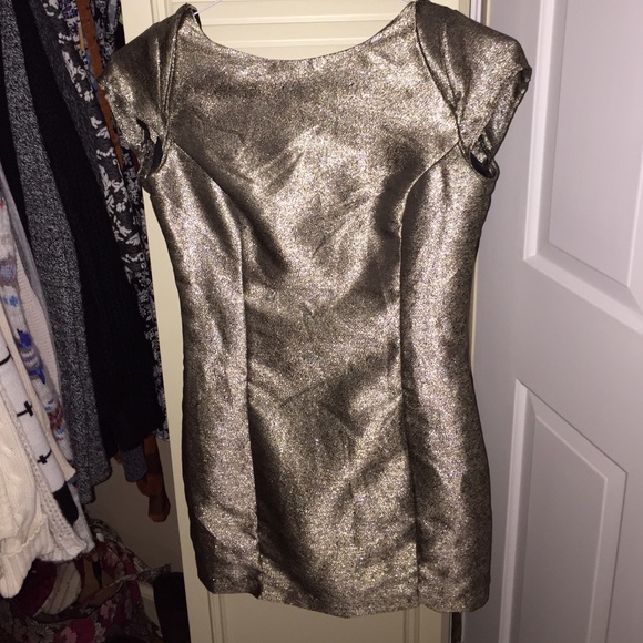 Metallic low back form fitting dress