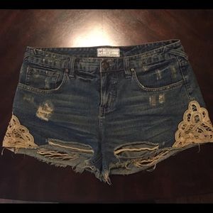 REDUCED PRICE Free People Distressed Jean Shorts