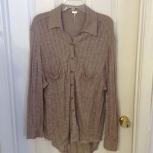 Cotton Rayon Free People long sleeve top