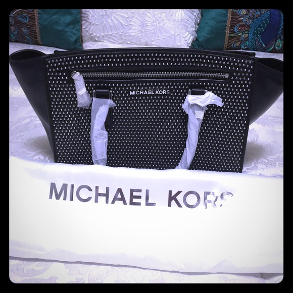 Cute black and silver bullets Michael Kors purse