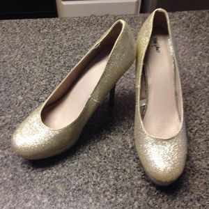 Sparkly platform heels