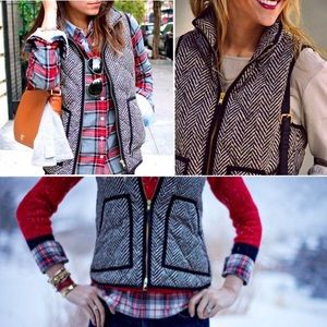 J crew herringbone vest