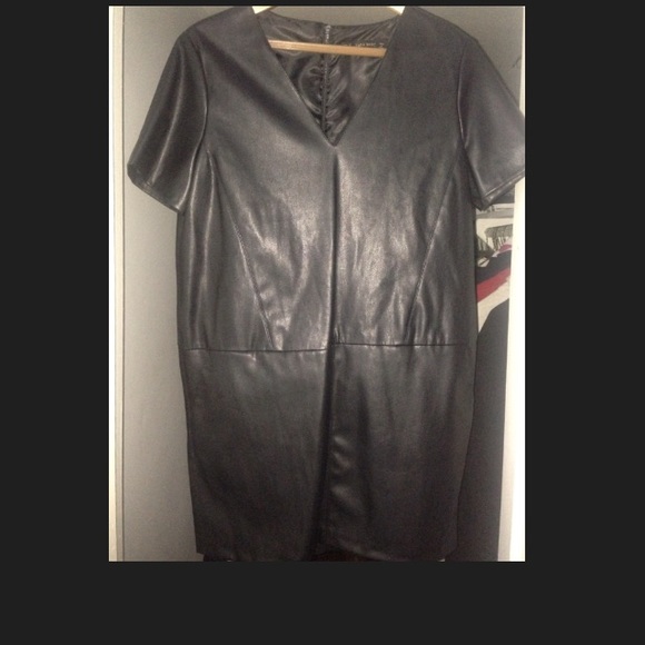 Zara faux leather dress