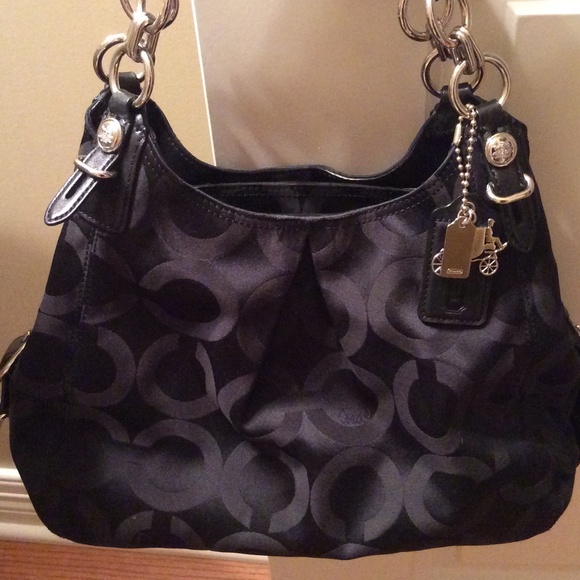 Coach Black Large Logo Purse