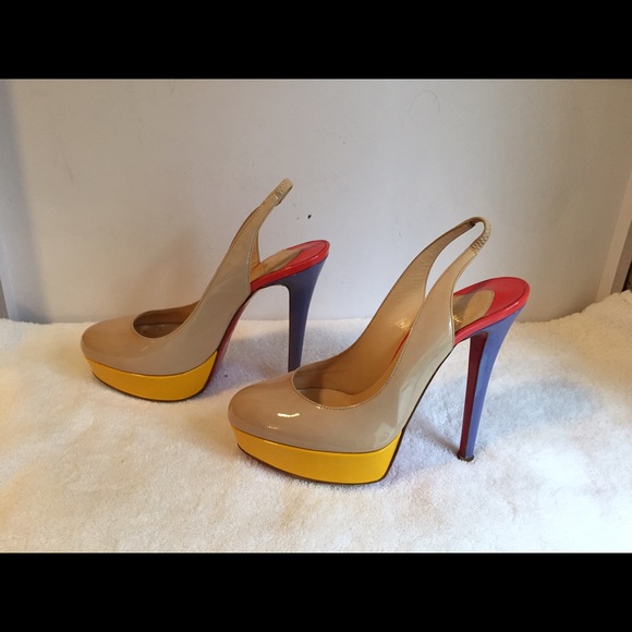 Christian Louboutin Platform Slingback Shoes - Picture 1 of 4