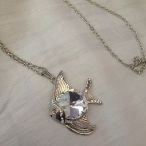 Fish/Gem Long Necklace