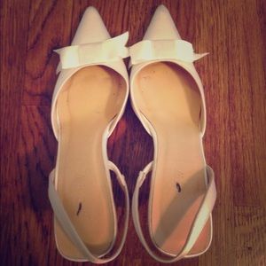 Kate Spade style (J. Crew) Off-White Sling Backs