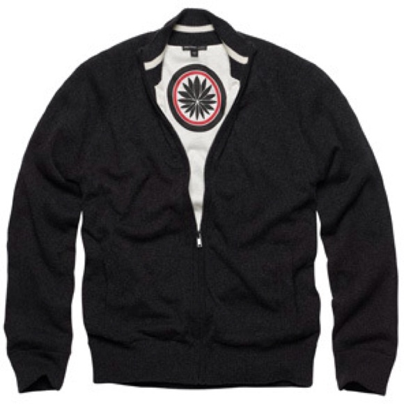100% CASHMERE JAMES PERSE Zippered sweater